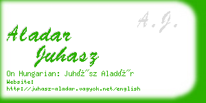 aladar juhasz business card